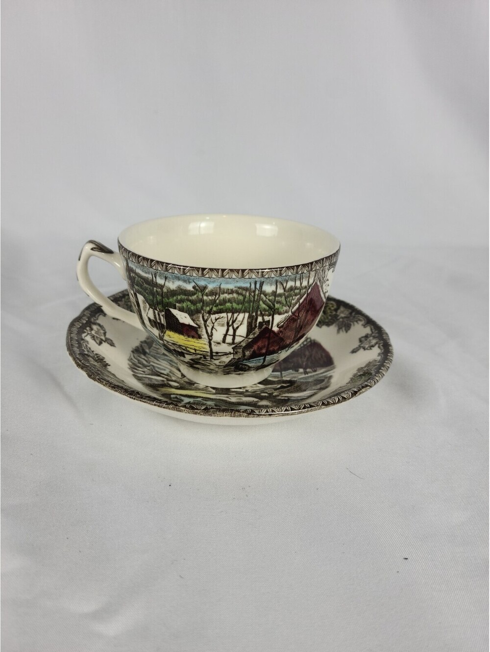 Johnson Brothers Friendly Village "The Ice House" Cups & Saucers Made In England